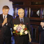 Kielce. Gala Świętokrzyskiej Nagrody Kultury 2023. Na zdjęciu (w środku) Aleksander Salij / Fot. Jarosław Kubalski - Radio Kielce