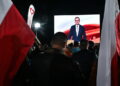 09.10.2023. Warszawa. Kampania wyborcza do parlamentu 2023. Premier Mateusz Morawiecki podczas debaty wyborczej 2023 Telewizji Polskiej / Fot. Radek Pietruszka - PAP