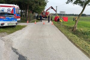 24.10.2023. Jakubów. Tragiczny wypadek z udziałem ciągnika rolniczego / Fot. policja