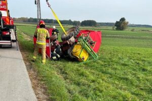 24.10.2023. Jakubów. Tragiczny wypadek z udziałem ciągnika rolniczego / Fot. policja