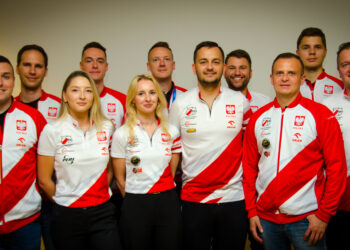 Na zdjęciu: reprezentacja Polski w bilardzie na mistrzostwa świata / Fot. PZBil