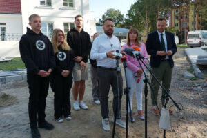 08.10.2023. Starachowice. Centrum Kreatywności "Pałacyk". Konferencja Marka Materka - prezydenta Starachowic / Fot. UM Starachowice