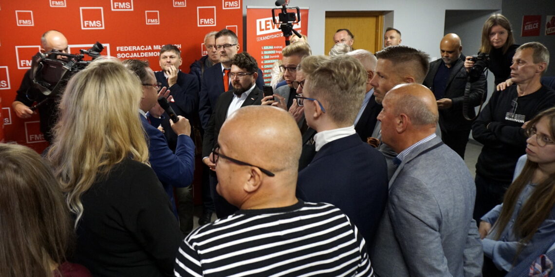 15.10.2023. Kielce. Sztab wyborczy Nowej Lewicy / Fot. Kamil Król - Radio Kielce