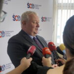 23.10.2023. Kielce. Podpisanie umowy o współpracy pomiędzy ŚCO a AGH. Na zdjęciu: prof. Rafał Wiśniowski - prorektor AGH ds. współpracy / Fot. Radio Kielce