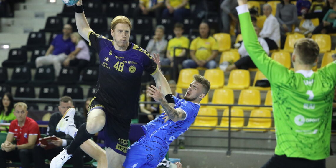 14.10.2023. Kielce. Mecz Orlen Superligi: Industria Kiece – Gwardia Opole. / Fot. Wiktor Taszłow - Radio Kielce