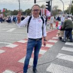01.10.2023 Warszawa. Marsz Miliona Serc. Na zdjęciu Artur Gierada, przewodniczący świętokrzyskich struktur Platformy Obywatelskiej / Fot. Paulina Michta - Radio Kielce