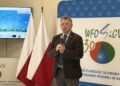 03.10.2023. Wyspa w gminie Zawichost. Spotkanie promujące program „Czyste powietrze”. Na zdjęciu senator Jarosław Rusiecki. / Fot. Patryk Wójcik - Radio Kielce