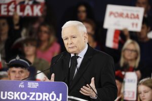 05.10.2023. Busko-Zdrój. Wizyta Jarosława Kaczyńskiego - prezesa PiS / Fot. Jarosław Kubalski - Radio Kielce