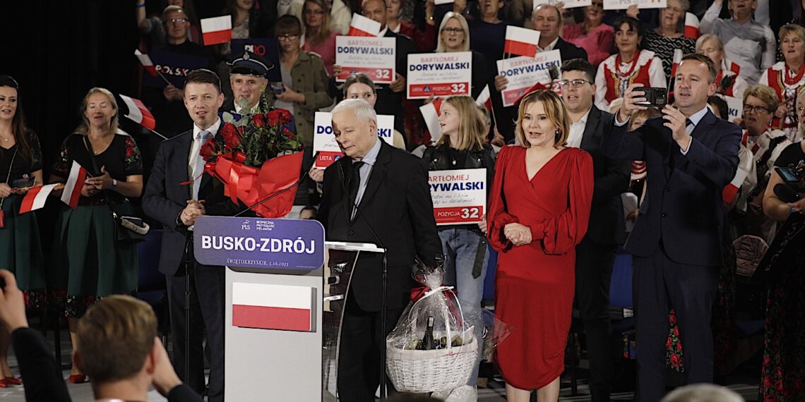 05.10.2023. Busko-Zdrój. Wizyta Jarosława Kaczyńskiego – prezesa PiS / Fot. Jarosław Kubalski – Radio Kielce