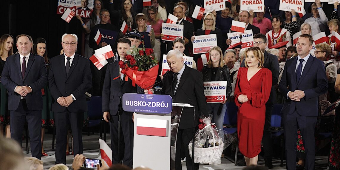 05.10.2023. Busko-Zdrój. Wizyta Jarosława Kaczyńskiego – prezesa PiS / Fot. Jarosław Kubalski – Radio Kielce