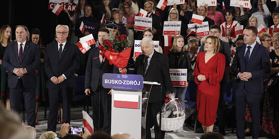 05.10.2023. Busko-Zdrój. Wizyta Jarosława Kaczyńskiego – prezesa PiS / Fot. Jarosław Kubalski – Radio Kielce