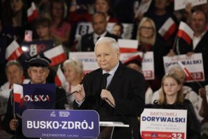 05.10.2023. Busko-Zdrój. Wizyta Jarosława Kaczyńskiego - prezesa PiS / Fot. Jarosław Kubalski - Radio Kielce