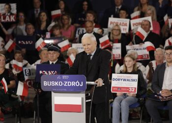 05.10.2023. Busko-Zdrój. Wizyta Jarosława Kaczyńskiego - prezesa PiS / Fot. Jarosław Kubalski - Radio Kielce