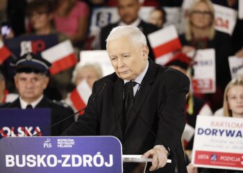 05.10.2023. Busko-Zdrój. Wizyta Jarosława Kaczyńskiego - prezesa PiS / Fot. Jarosław Kubalski - Radio Kielce