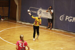 07.10.2023. Kielce. Mecz 3. kolejki Suzuki Korony Handball z UKS Dziewiątką Legnica. / Fot. Jarosław Kubalski - Radio Kielce