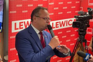 15.10.2023. Kielce. Sztab Nowej Lewicy. Na zdjęciu: Andrzej Szejna / Fot. Kamil Król - Radio Kielce