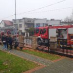 21.11.2023. Końskie. Pożar w I LO / Fot. PSP Końskie
