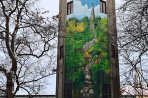 30.11.2023. Sandomierz. Mural w Parku Saskim / Fot. Urząd Miasta Sandomierza