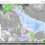 Prognoza opadów atmosferycznych w nocy z piątku na sobotę (17/18.11.2023 r.) wg modelu ALARO 4k. / Źródło: IMGW-PIB