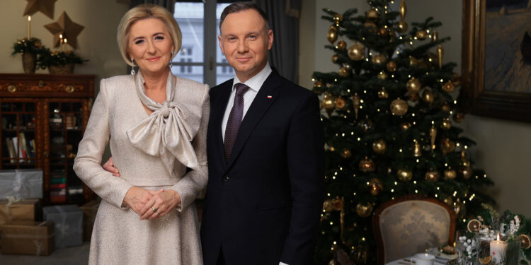 Warszawa. Na zdjęciu Para Prezydencka, od lewej: Agata Kornhauser-Duda, Andrzej Duda / Fot. Kancelaria Prezydenta RP