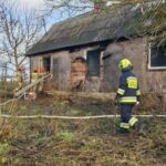22.12.2023. Pęchów. Pożar domu / Fot. Marcin Bajur - Straż Pożarna