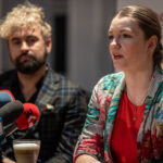 05.12.2023. Kielce. Plany Kieleckiego Centrum Kultury. Na zdjęciu (od lewej); Artur Wijata – zastępca dyrektora KCK, Agata Klimczak-Kołakowska – p.o. dyrektora KCK. / Fot. KCK