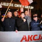20.12.2023. Kielce. Protest przed siedzibą TVP3 Kielce. / Fot. Wiktor Taszłow - Radio Kielce