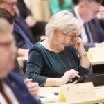 28.12.2023. Kielce. Sesja sejmiku województwa. Na zdjęciu Elżbieta Śreniawska. / Fot. Wiktor Taszłow - Radio Kielce