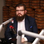 04.12.2023. Studio Polityczne Radia Kielce. Na zdjęciu: Michał Sokolnicki z Konfederacji. / Fot. Wiktor Taszłow - Radio Kielce