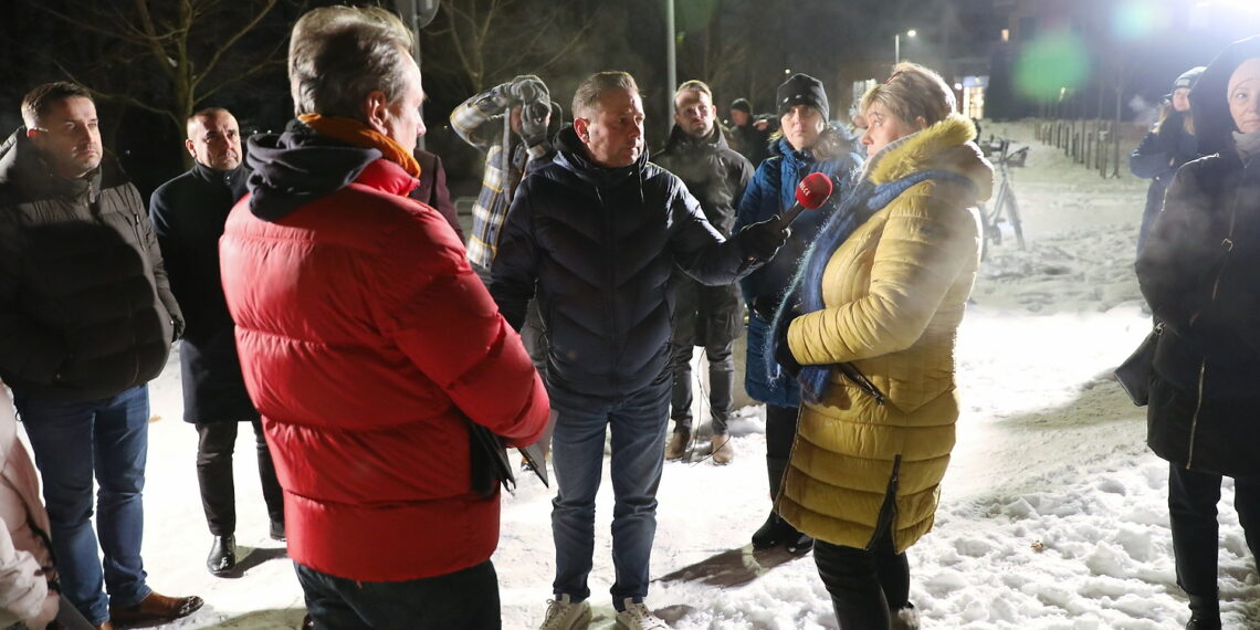 06.12.2023. Kielce. Protest mieszkańców ulicy Klonowej. / Fot. Wiktor Taszłow - Radio Kielce