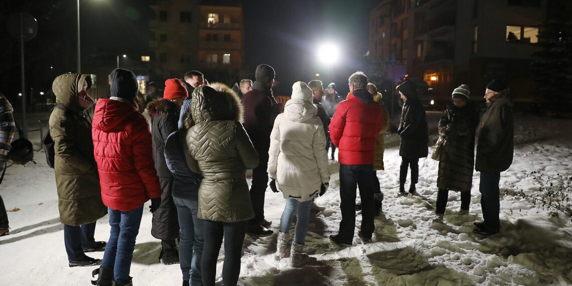 06.12.2023. Kielce. Protest mieszkańców ulicy Klonowej. / Fot. Wiktor Taszłow - Radio Kielce