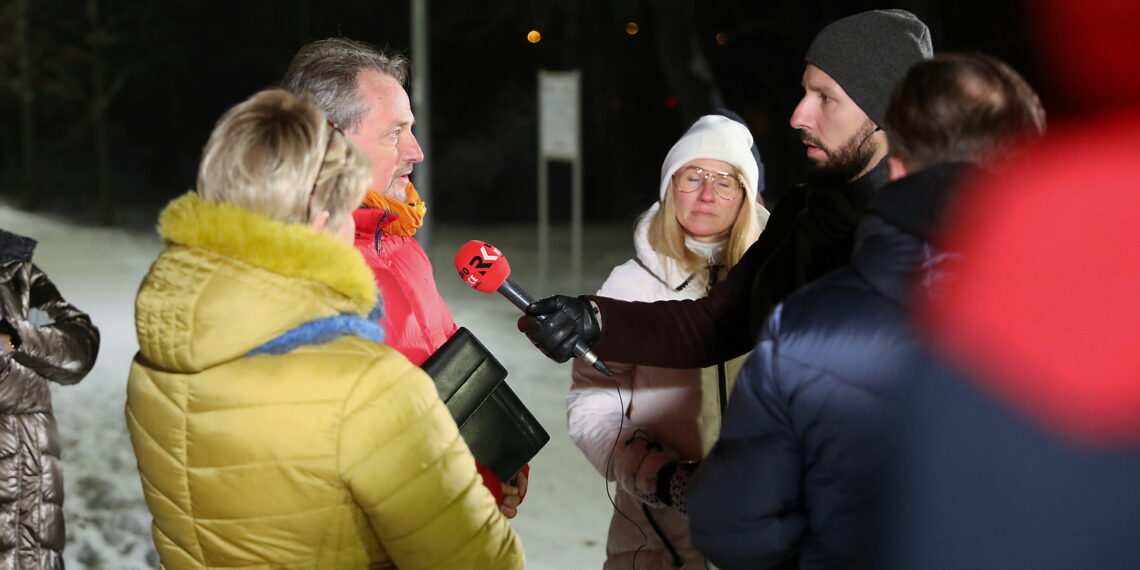 06.12.2023. Kielce. Protest mieszkańców ulicy Klonowej. / Fot. Wiktor Taszłow - Radio Kielce