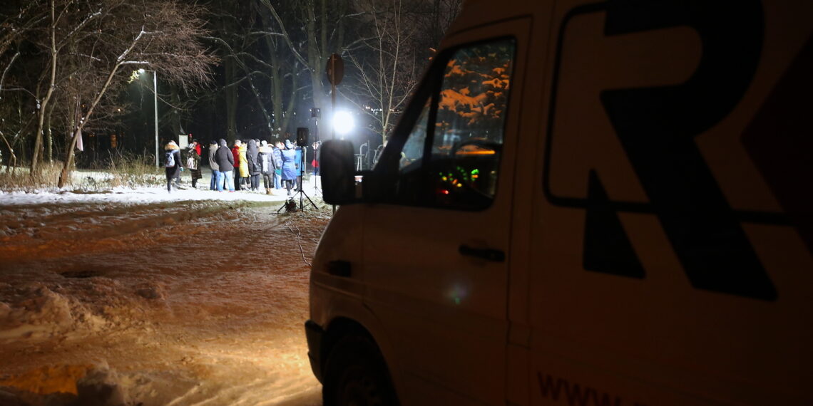 06.12.2023. Kielce. Protest mieszkańców ulicy Klonowej. / Fot. Wiktor Taszłow - Radio Kielce