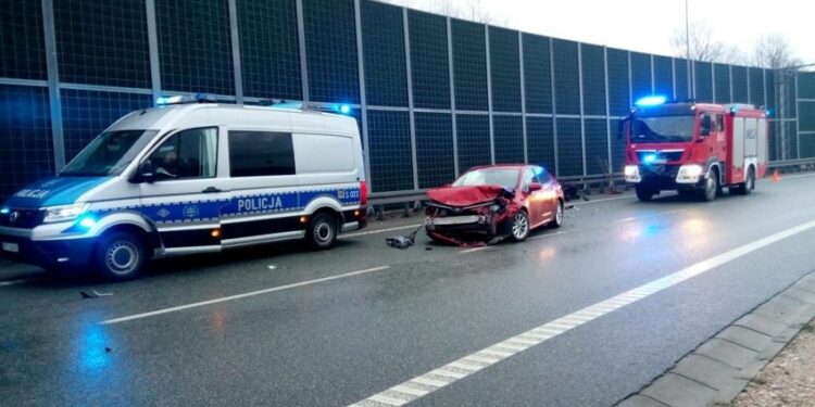 28.12.2023 Kielce. Wypadek przy ulicy Łódzkiej / Fot. PSP