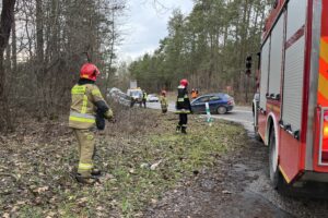 30.12.2023. Krynki. Wypadek / Fot. Patryk Wójcik - Radio Kielce