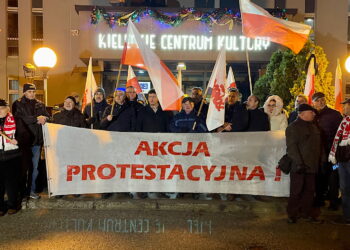 Kielce. Protest w obronie TVP