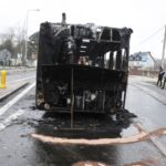 17.12.2023. Kielce. Pożar autobusu. / Fot. Jarosław Kubalski - Radio Kielce