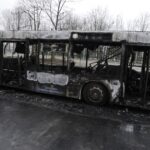 17.12.2023. Kielce. Pożar autobusu. / Fot. Jarosław Kubalski - Radio Kielce