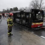 17.12.2023. Kielce. Pożar autobusu. / Fot. Jarosław Kubalski - Radio Kielce
