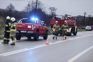 26.12.2023. Huta Nowa. Wypadek / Fot. Jarosław Kubalski - Radio Kielce