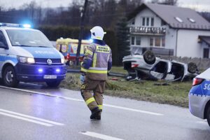 26.12.2023. Huta Nowa. Wypadek / Fot. Jarosław Kubalski - Radio Kielce