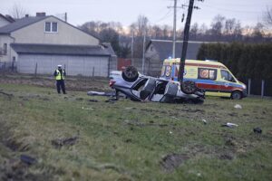 26.12.2023. Huta Nowa. Wypadek / Fot. Jarosław Kubalski - Radio Kielce