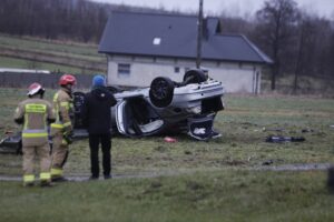 26.12.2023. Huta Nowa. Wypadek / Fot. Jarosław Kubalski - Radio Kielce