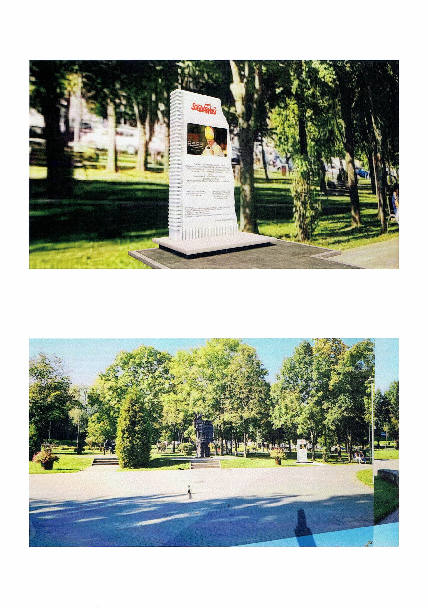 Prototyp obelisku w Staszowie / Źródło: Józef Małobęcki