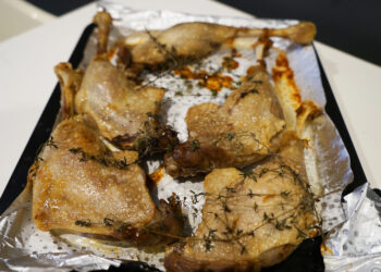 1.12.2023. Radio Kielce. Smacznego weekendu. Gęsina z lanymi kluskami i karmelizowanymi marchewkami / Fot. Aleksandra Kwaśniewska - Radio Kielce