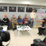 03.01.2024. Kielce. Próba medialna i konferencja przed premierą spektaklu „Kilka opowieści z Islandii" w Teatrze im. Stefana Żeromskiego. / Fot. Wiktor Taszłow - Radio Kielce