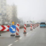 18.01.2024. Kielce. Ulica Grunwaldzka. Utrudnienia spowodowane budową Inteligentnego Systemu Transporotowego / Fot. Wiktor Taszłow - Radio Kielce