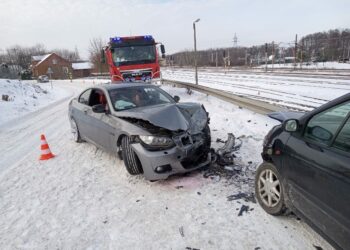 08.01.2024 Borszowice. Wypadek / Fot. Policja