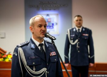 Na zdjęciu inspektor Tomasz Jarosz – pierwszy zastępca komendanta wojewódzkiego Policji w Kielcach / Fot. Policja