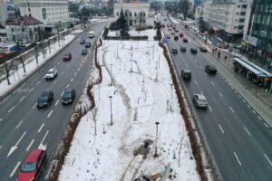 18.01.2024. Kielce. Teren przy dawnej kieleckiej Synagodze / Fot. Jarosław Kubalski - Radio Kielce